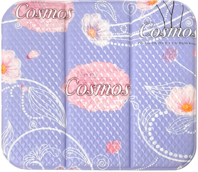 토탈하우스 코스모스 3단 접이식 다용도 미니매트 1인용 사우나방석 양면 목욕방석 휴대용 목욕탕매트 등산 낚시 캠핑 쿠션방석 (4768)