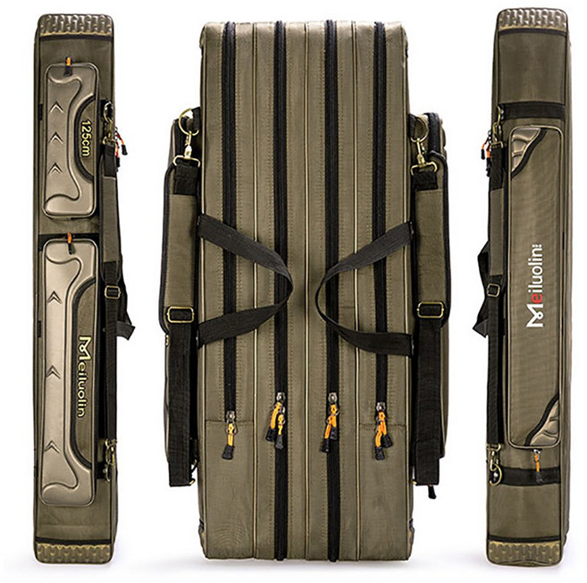 고급 바다 민물 루어 로드케이스 2단 3단 낚시가방, 낚시가방(2단), 혼합색상