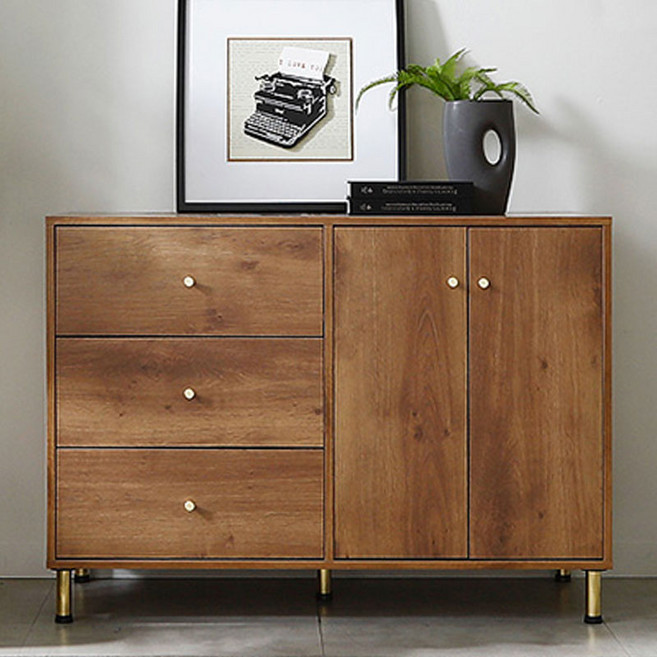 파로마 소이 올리비아 1200 수납형 서랍장 YNJ026, 오크, 3단