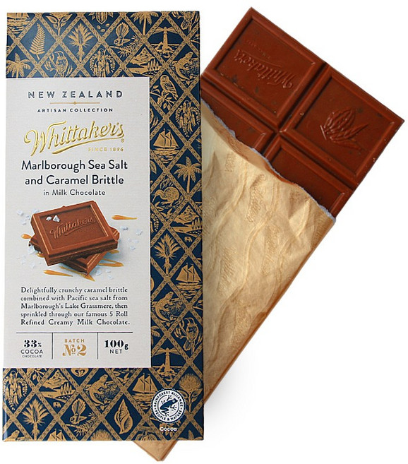 휘태커스 말보씨솔트 카라멜 밀크초콜릿, 100g, 20개