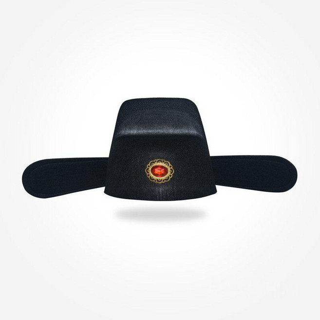 고대 신라 조선시대 중국 당나라 옛날 고전 한복 악세사리 갓 코스프레, 성인 크기 (머리 둘레 57-60cm), 밍 왕조 공식 모자