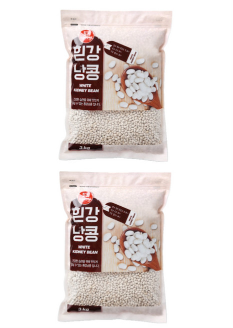 두보식품 흰 강낭콩 미국산 3kg 2개 추천 선물 가정용 업소용 먹는법 요리 효능 가성비 대용량