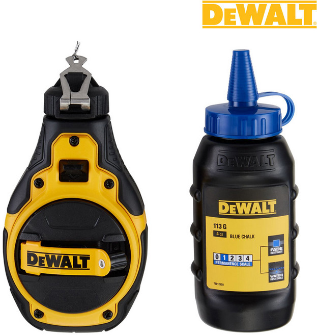 디월트 초크라인 세트 분통 30m 블루 DWHT48333BC, 1개