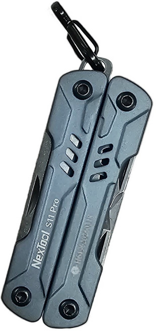 넥스툴 미니 세일러 S11 PRO 멀티툴 + 미니 카라비너 블랙 [한강사 A/S가능 시리얼 넘버], 1개