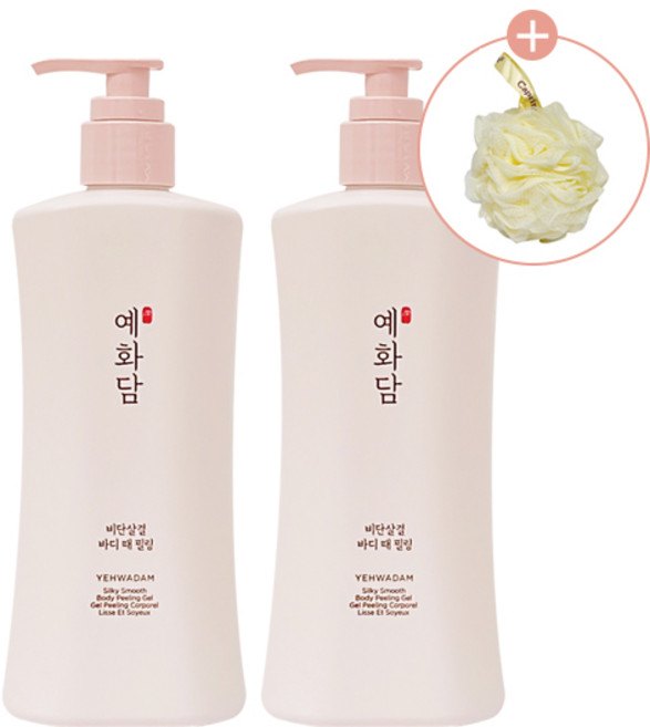 예화담 비단 살결 때필링 500ml 2개+샤워볼