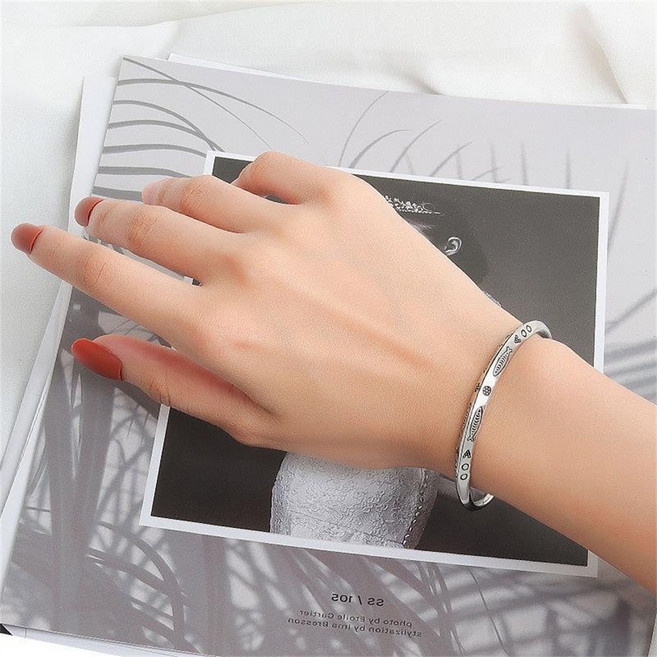 besteffie 심플한 스타일 물고기 패턴 오픈형 뱅글팔찌 금속 손목 악세사리 선물 추천 K57