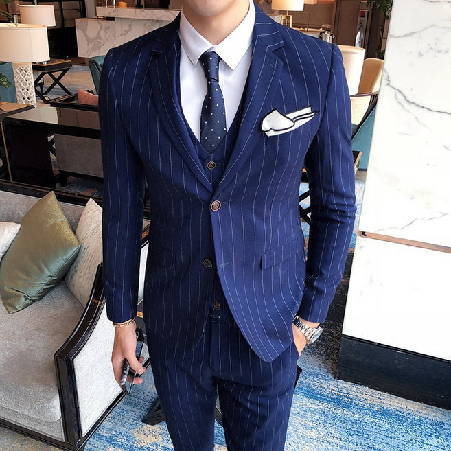 신사양복 남성 옥스포드 슬림 정장세트 W6388/P285