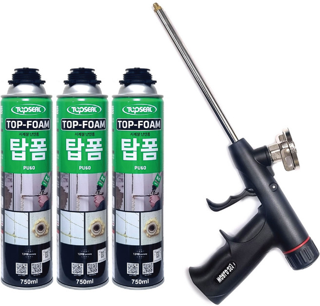 믿을수있는 월드251 우레탄폼 건1개 + 탑폼 3개 세트, 1