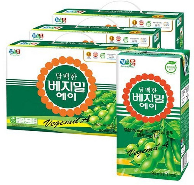 베지밀A 190mlX24입X3박스, 72개, 190ml