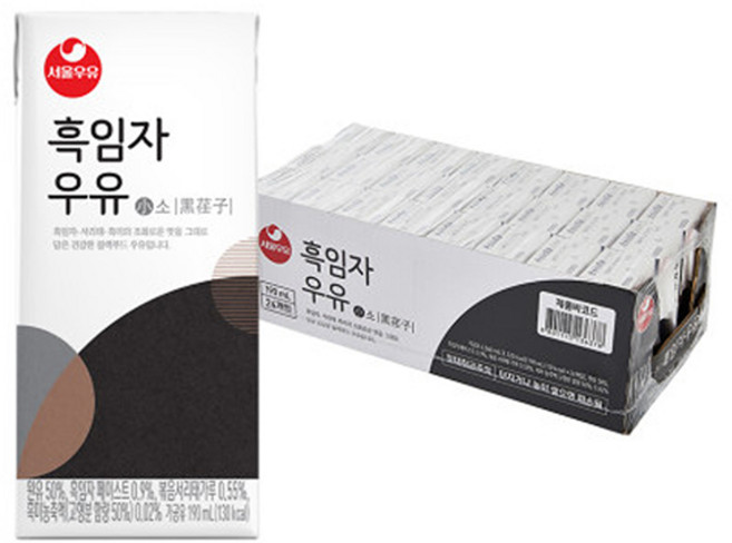 서울 흑임자우유 190ml, 48개