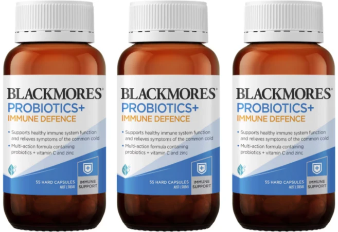 [호주직배송] 블랙모어스 유산균 면역 프로바이오틱스 Blackmores Probiotics Immune Defence, 3개, 55정 - 쿠팡