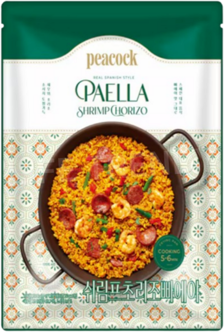 피코크 쉬림프초리조 빠에야, 1개, 1.5kg