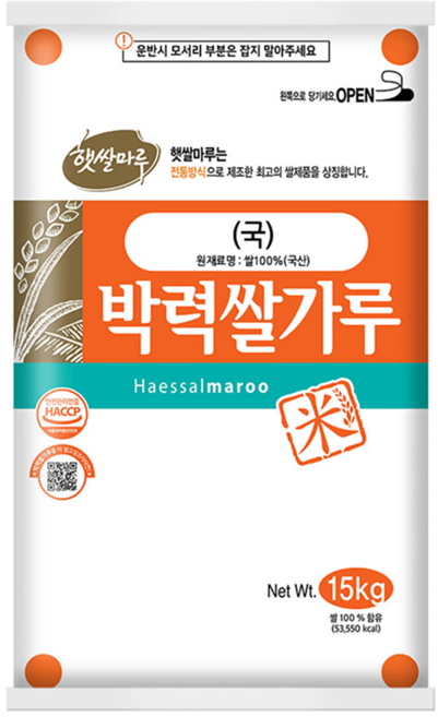 햇쌀마루 박력쌀가루 15kg, 1개