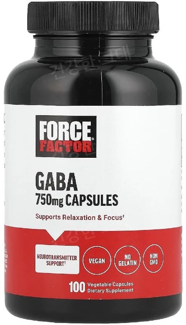 포스팩터 가바 GABA 750mg 100캡슐 감마 아미노뷰티르산, 1개, 100정 - 쿠팡