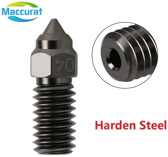 2MM 깍지 ELEGOO 경화 프린터 4MM 부품 0MM 75MM 3D 깍지 8MM 6MM NEPTUNE 프로용 황동 스테인레스 필라멘트 스틸, 2pcs 0.8mm_Hard Steel, 1개