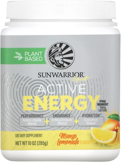 선워리어 스포츠 액티브 에너지 프리 워크아웃 망고 레모네이드 맛, 1개, 285g - 쿠팡