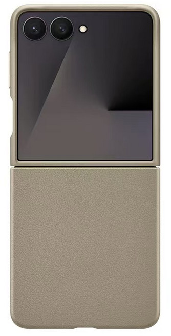 크리스탈 갤럭시 Z플립7 마그네틱 맥세이프 심플 레더 휴대폰 케이스