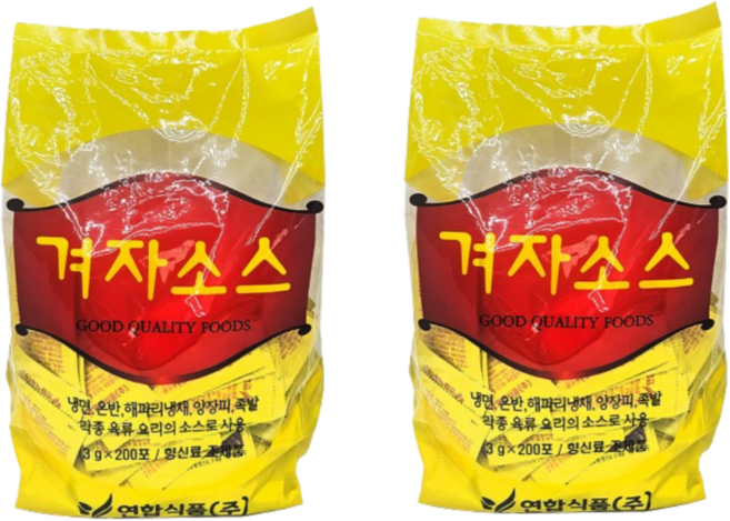 일회용 겨자소스(연합 200입), 600g, 2개