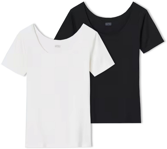 유니클로 여성 히트텍 U넥 반팔