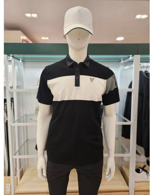 [백화점정품] 볼빅 골프 티셔츠 남성골프 에센셜 컬러블럭 하이브리드 반팔니트 VMKTP491_P418324961 웨어