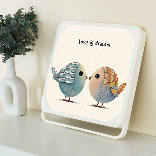 壁畫收納箱放乾淨衣服神器洗澡壁掛摺疊浴室置物架廁所衛生間櫃子, 1個, 標準款(愛情鳥)白框:如圖