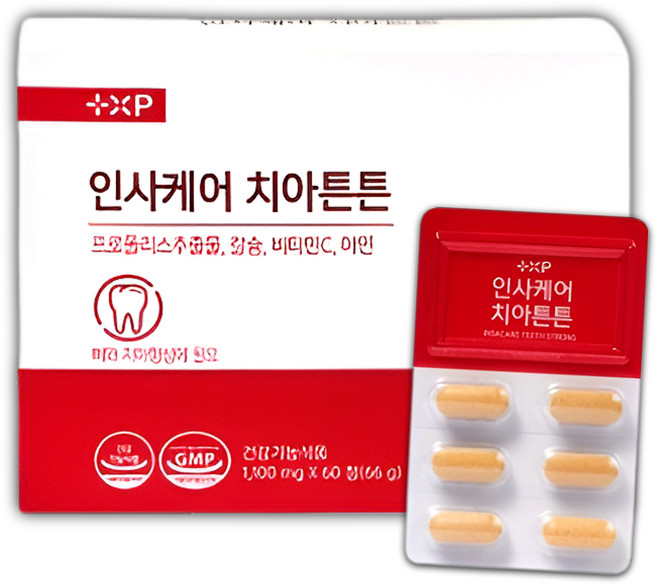 잇몸 칼슘 영양제 알 약 재생 치아 건강 프로폴리스, 1세트, 60정