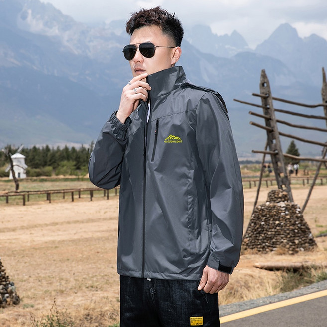 男女款防風衝鋒外套 連帽情侶外套 防水透氣登山外套