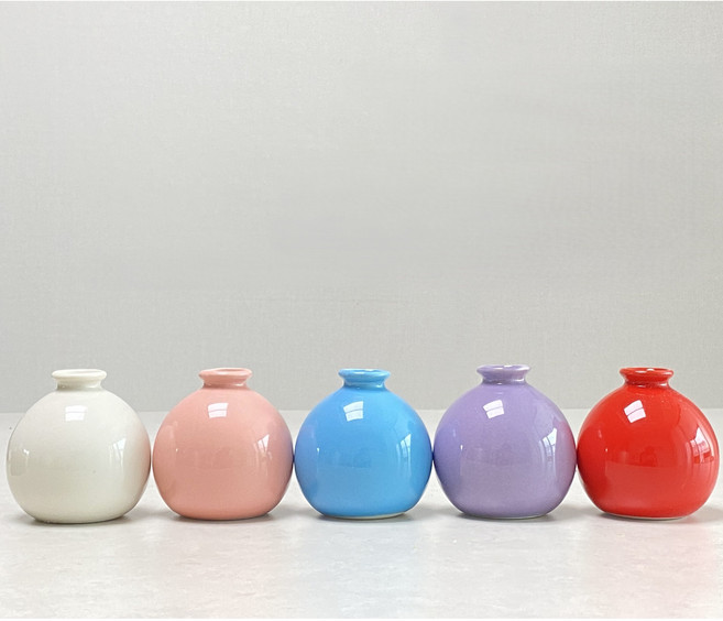 WLab 미니 유색 달항아리 인테리어 오브제, 연보라색
