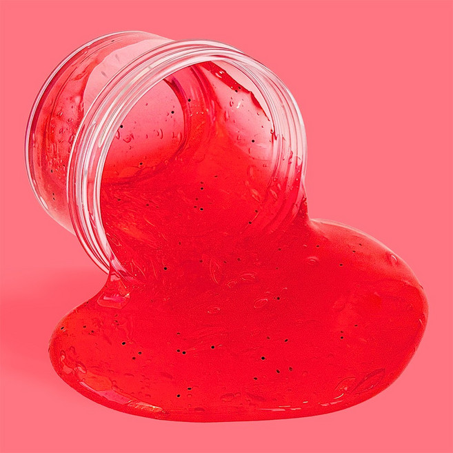 젤시스 수박퐁당 클리어 지글리슬라임 수제슬라임 안전한재료 스트레스해소 출렁쫀득, 1개