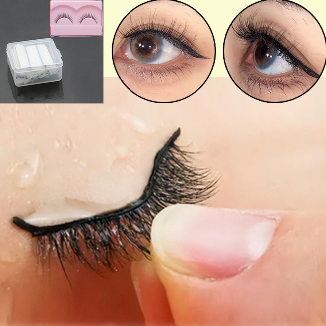 쫙쫙 달라붙는 초강력 셀프 접착속눈썹, 3개, 본품(속눈썹+스트립)