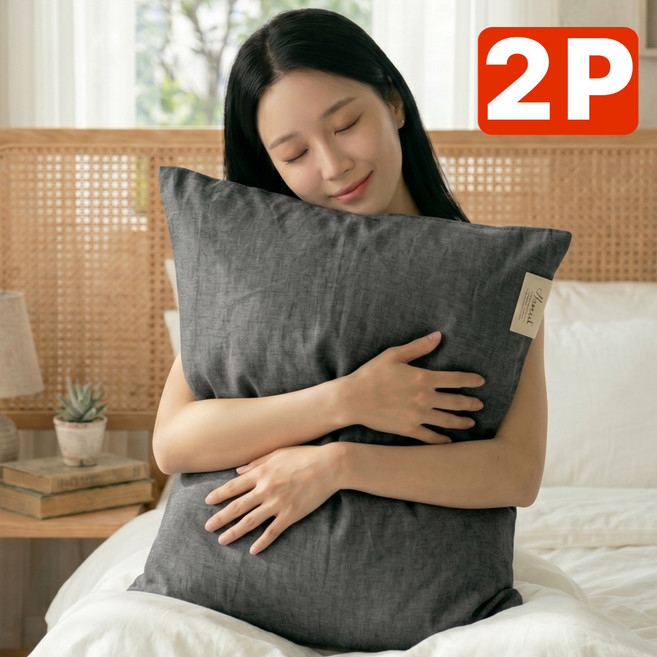 하네스트 순면 데일리 프리미엄 자루형 호텔 베개커버 2P