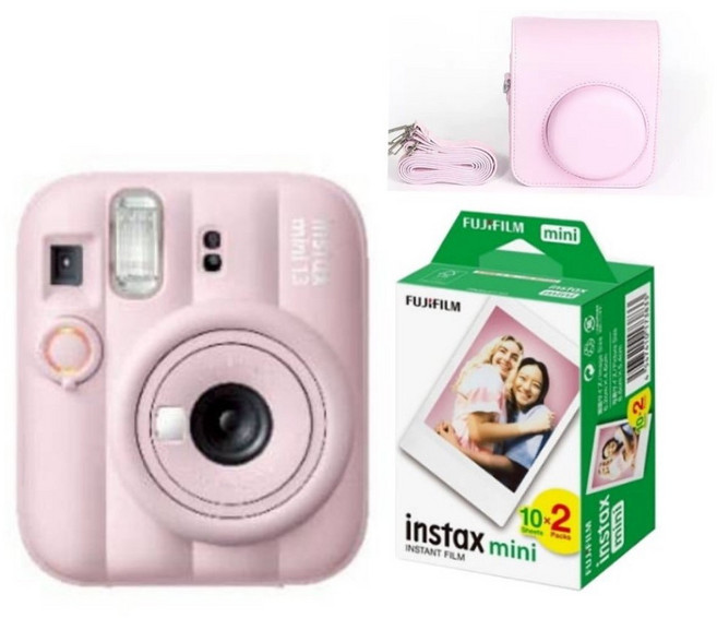 Fujifilm Instax mini 13 拍立得相機, 1個, mini13粉+20張底片+同色副廠包包