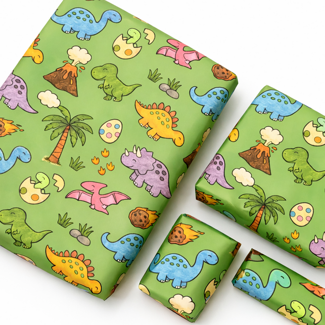 [무해해] 선물 종이 포장지, 공룡친구들, 10개