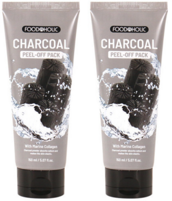푸드어홀릭 콜라겐 필오프팩 150ml / 참숯, 2개, 1개입