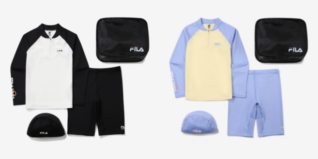 휠라키즈 FILA 아쿠아 래쉬가드 셋업 FK2SWF2A01M