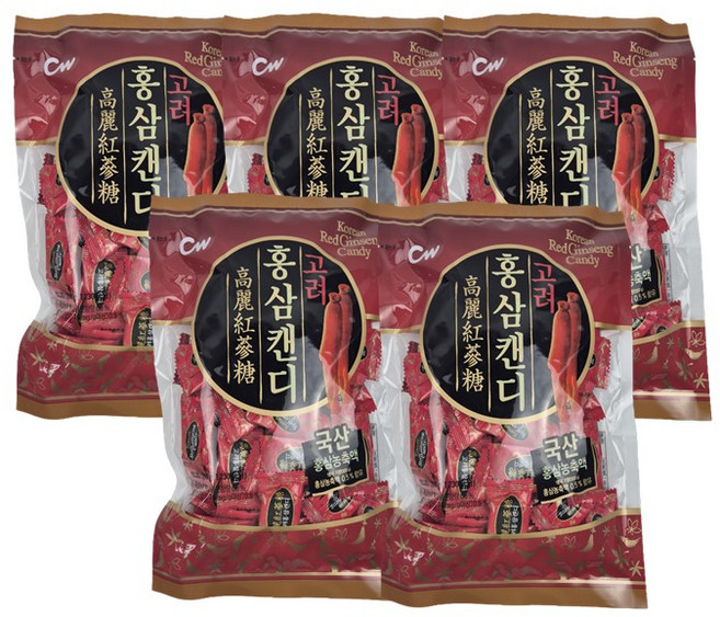 청우 홍삼 캔디, 300g, 5개