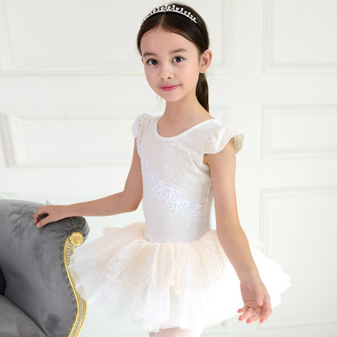 [유아발레몰] 밀키웨이 튜튜발레복 (아이보리) 유아동발레복 여아발레복