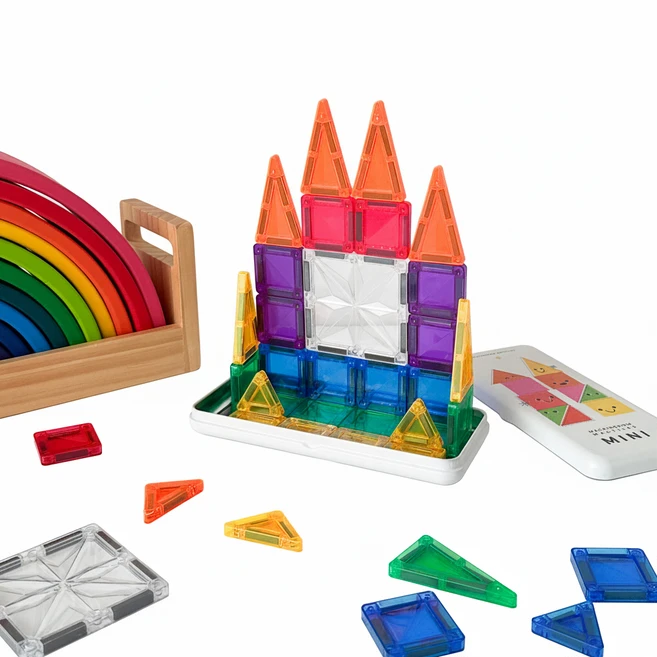 맥킹덤 미니 맥타일즈 자석블럭 휴대용 틴케이스 30PCS, 1개 - 쿠팡