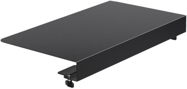 YSSHOP L자형 워크스테이션용 17인치 코너 데스크 커넥터 플랫폼 데스크 키보드 트레이 블랙, 42.7cm x 25cm x 4.6cm, 강철, 검은색