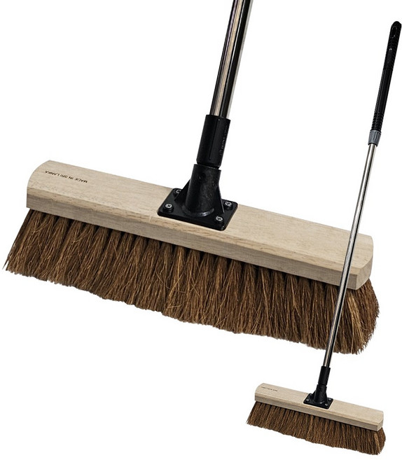 야자수 세차 솔 + 스크류 스텐 자루 120cm, 1세트, 야자수 세차 솔 초대형 + 자루