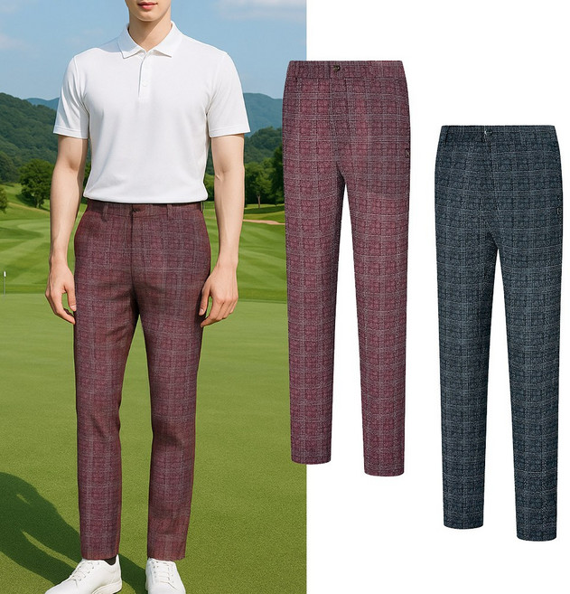 비티알 BTR 남성 골프웨어 여름 체크바지 티먼체(남) BQP9875M