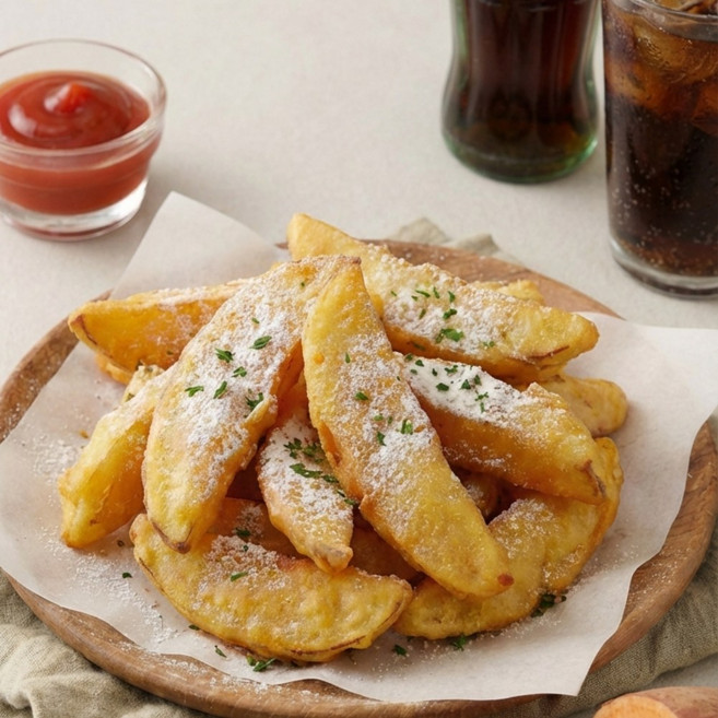 산들네이처 냉동고구마 고구마웨지 튀김 웨지고구마 고구마튀김 1kg, 1개