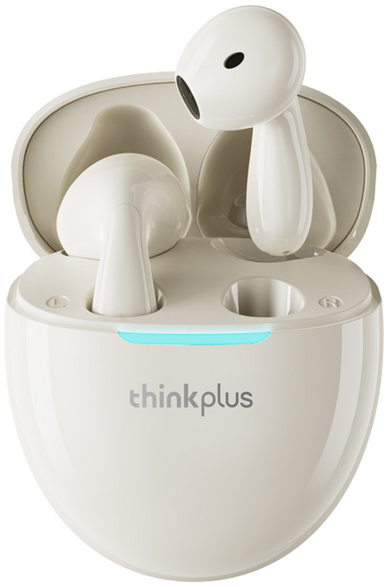 레노버 LP48 무선 블루투스 5.4 이어폰 소음 감소 헤드폰, 베이지