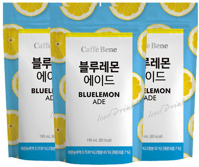 카페베네 블루레몬에이드 190mlx20개, 190ml, 20개