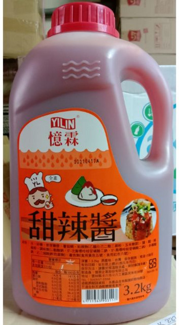 祐霖 憶霖 全素 甜辣醬, 1個, 3kg