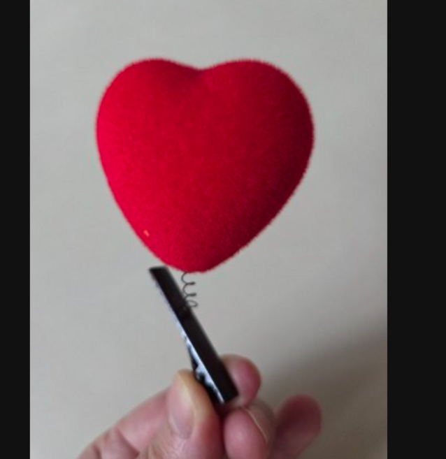 딜라이프 파티 콘서트 응원 단체 행사 헤어 하트 집게핀 머리핀 20개 1세트