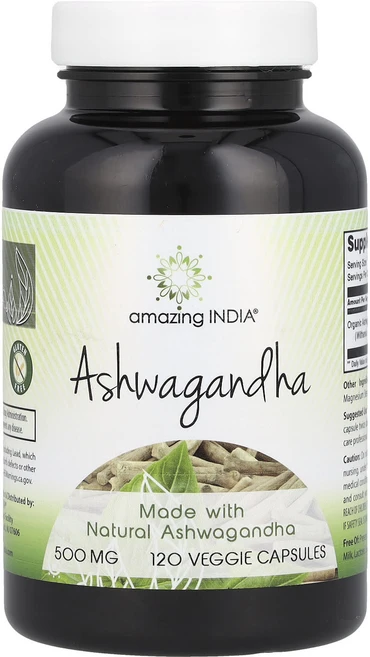 몸관리하세요 겨울입니다 Amazing India 아슈와간다 500mg 베지 캡슐 120정 특별관리진행, AmazingIndia아슈와간다500mg베지캡슐120정, 1 - 쿠팡