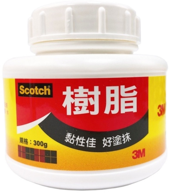 3M 樹脂白膠 300g 冷膠樹脂 透明膠 強力黏著劑, 1罐