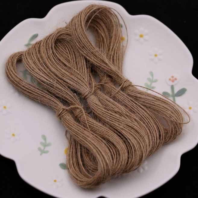 麻繩繩子 復古打包繩 照片牆信封裝飾繩 手工編織繩, 1mm麻繩到手10捆100米