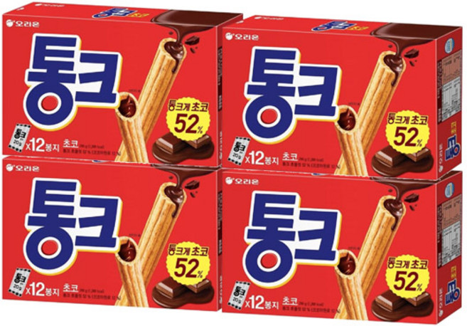 오리온 통크 초코, 240g, 4개